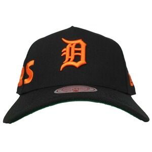 Detroit Tigers‎ Mitchell & Ness MLB Pro Fit Snapback Cap Hat 3D Logo Black NWT